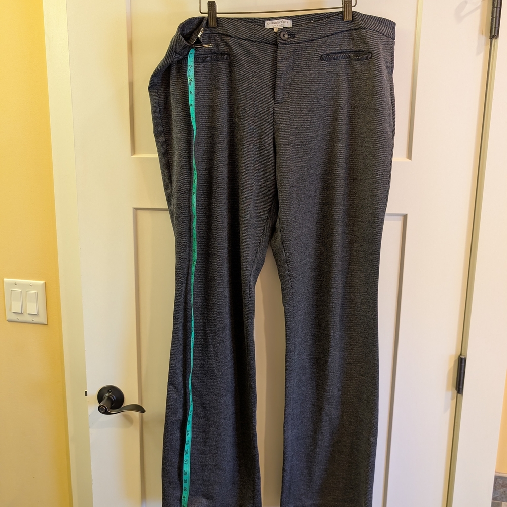 Coldwater Creek Women's Dark Gray Dress Pants - Mini Bootcut Fit 18 Tall/Long